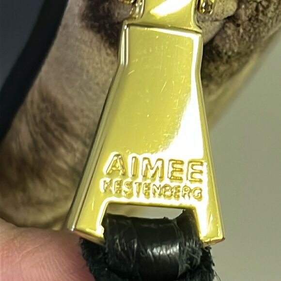 Aimee Kestenberg Animal Print Leather Just Saying Stadium Wallet Mini Crossbody - Picture 7 of 16